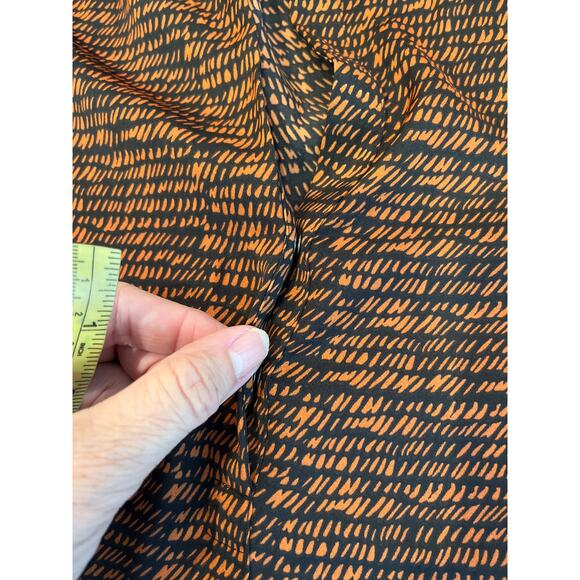 David Lerner x Evereve NEW Bombay Stripe Tunic Brown Orange Pattern V Neck Large - Picture 5 of 10